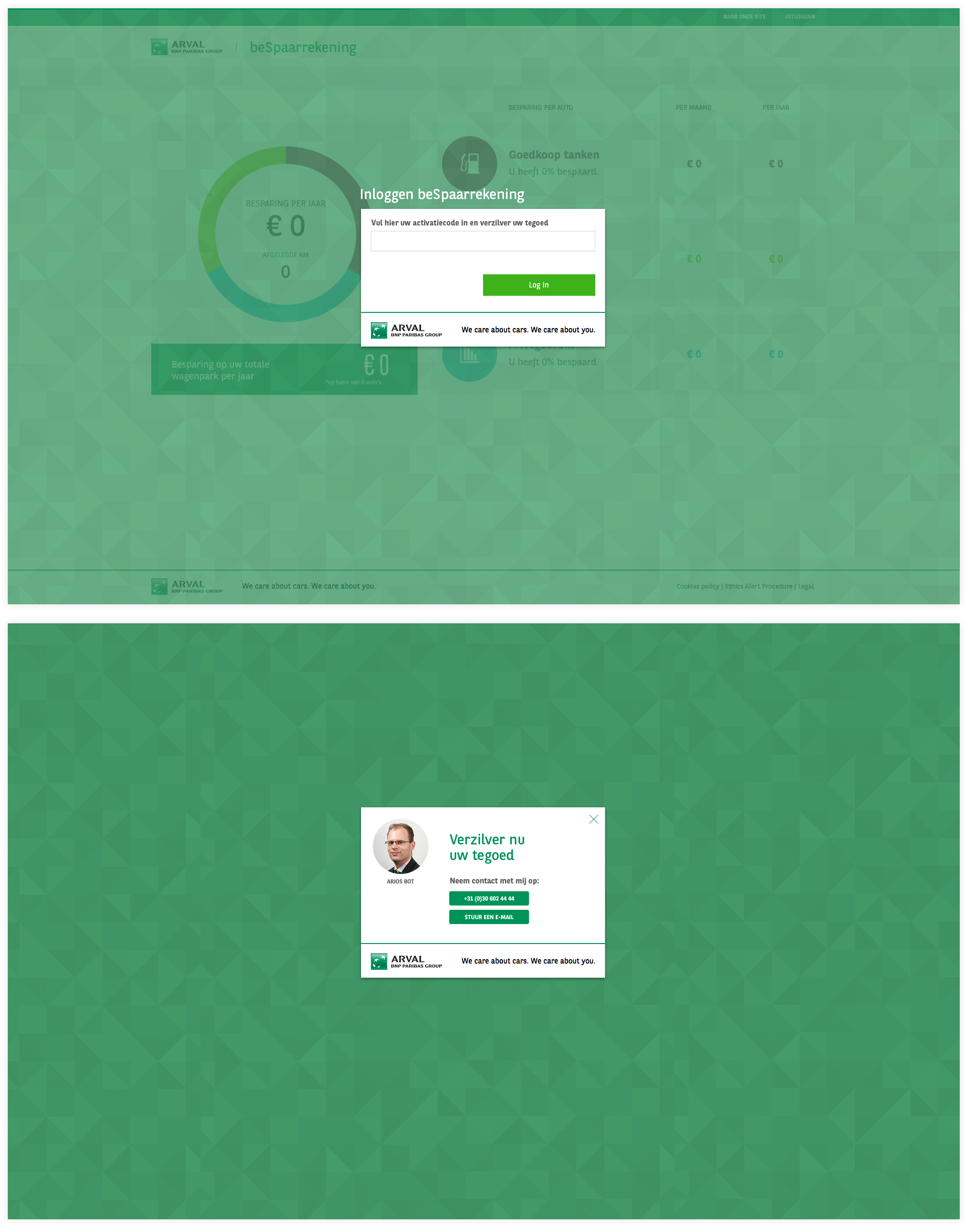 Arval - dashboard concepten