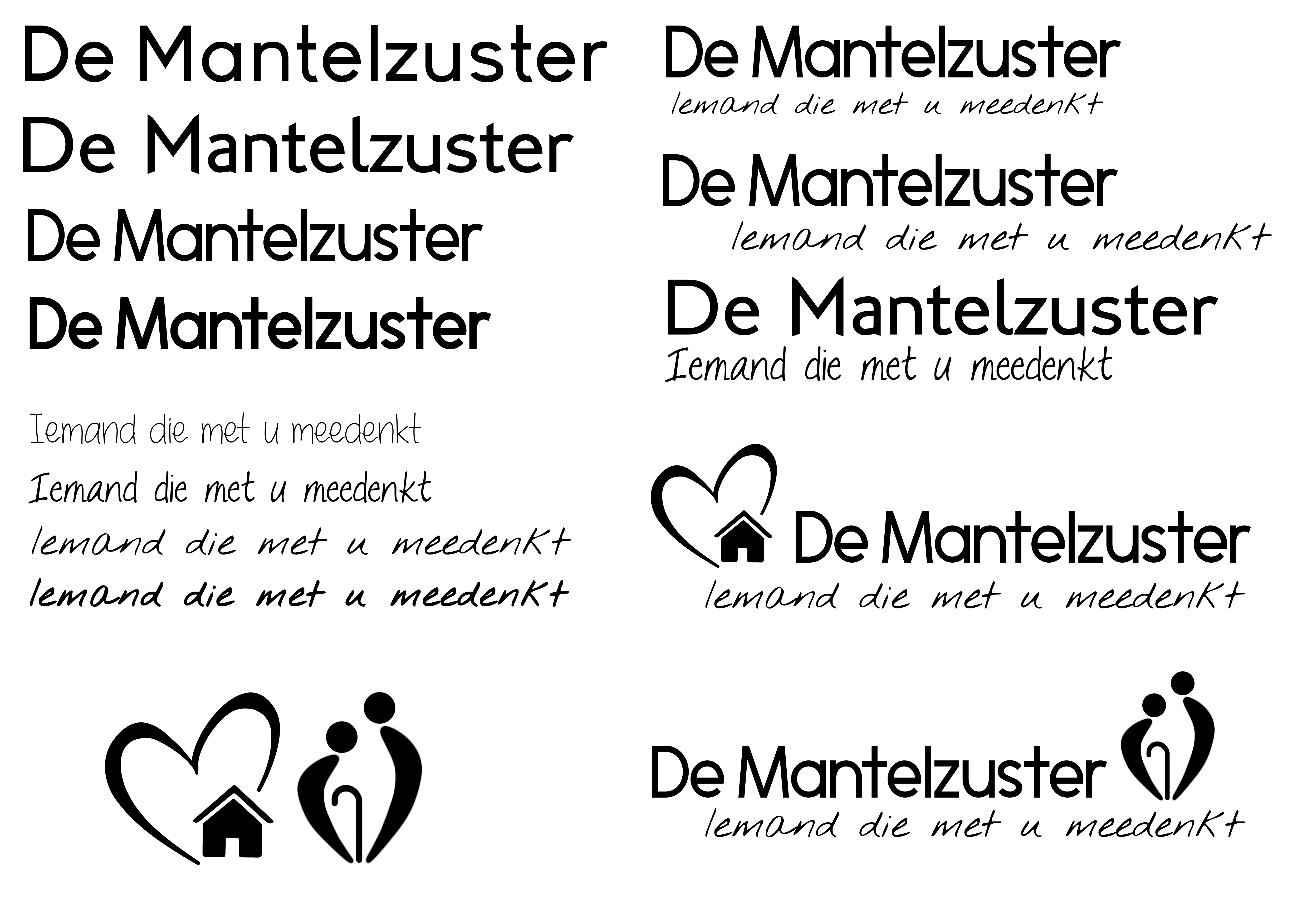 De Mantelzuster - huisstijl logo concepten