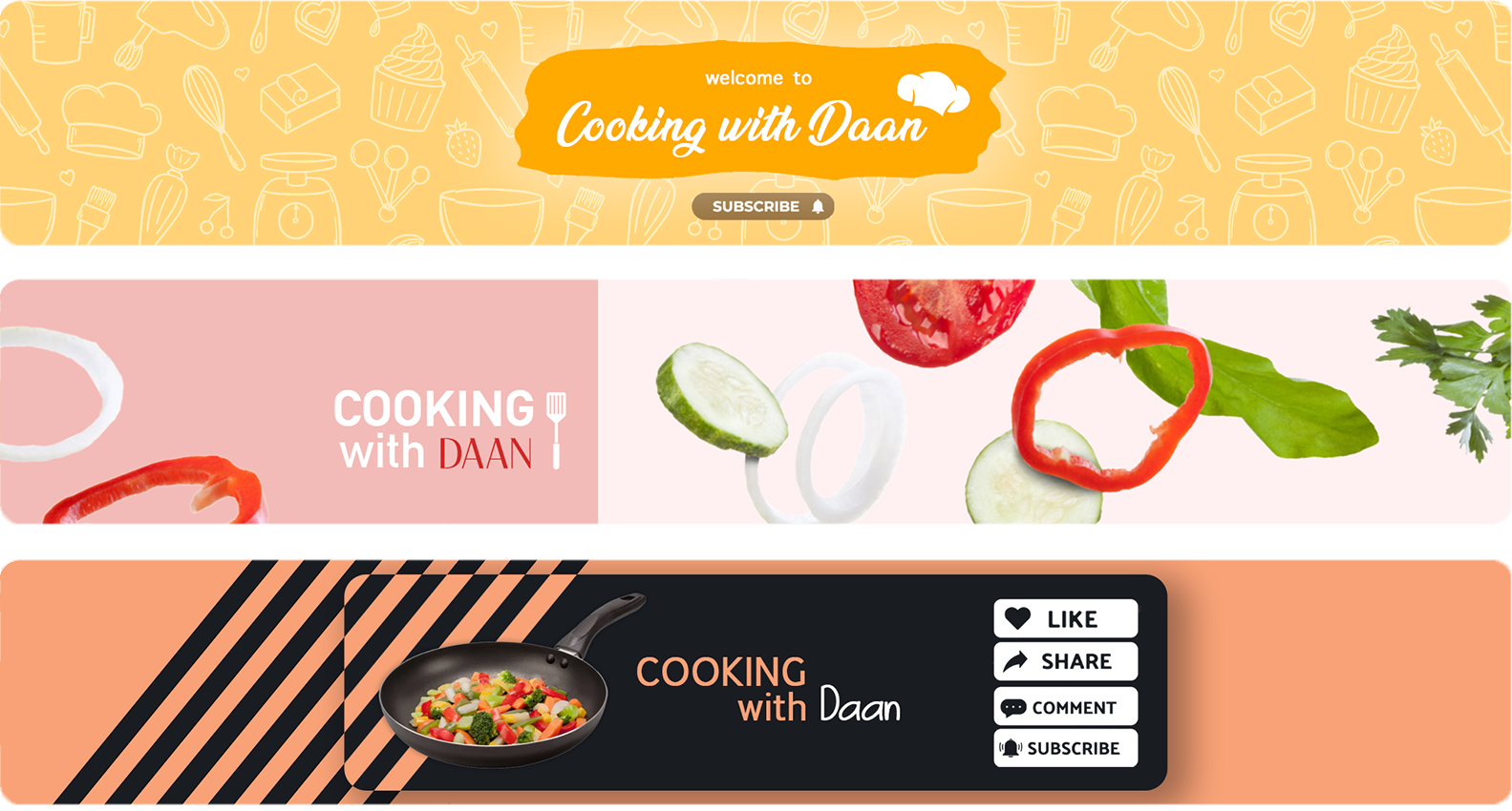 Cooking with Daan - banner concepts