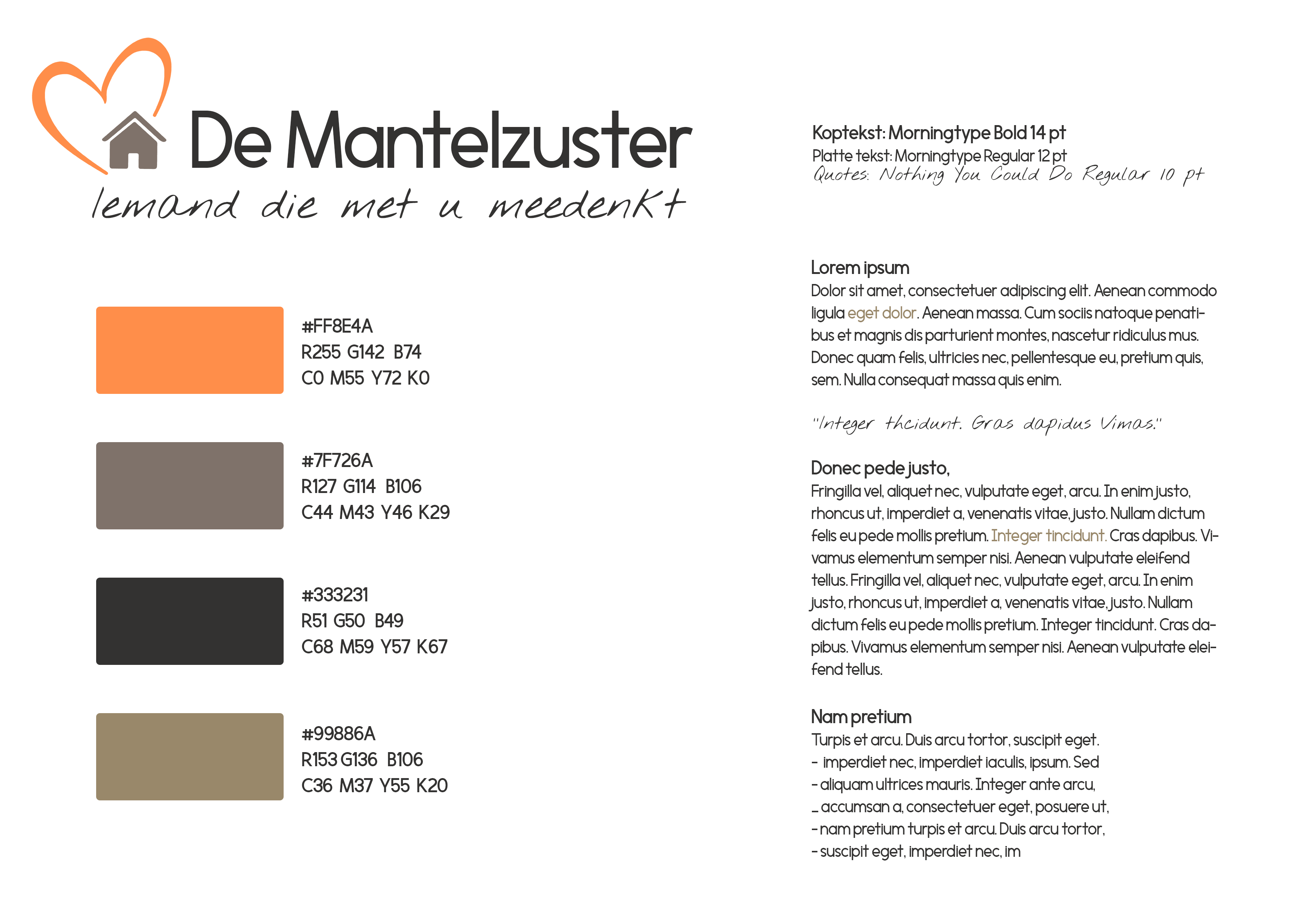 De Mantelzuster - branding styleguide