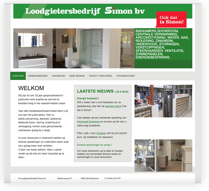 Simon BV - website old design
