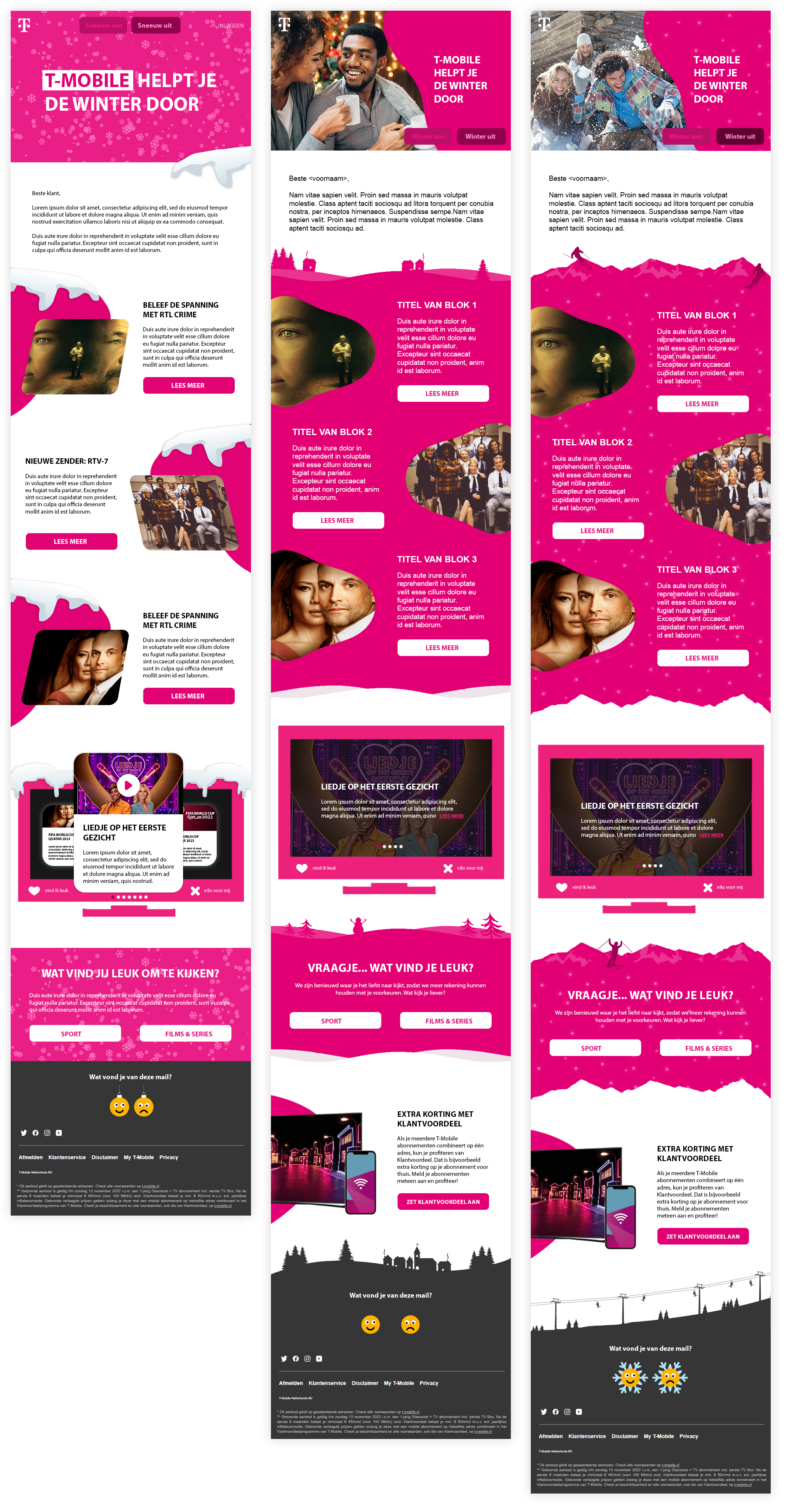 T-Mobile - newsletter concepts